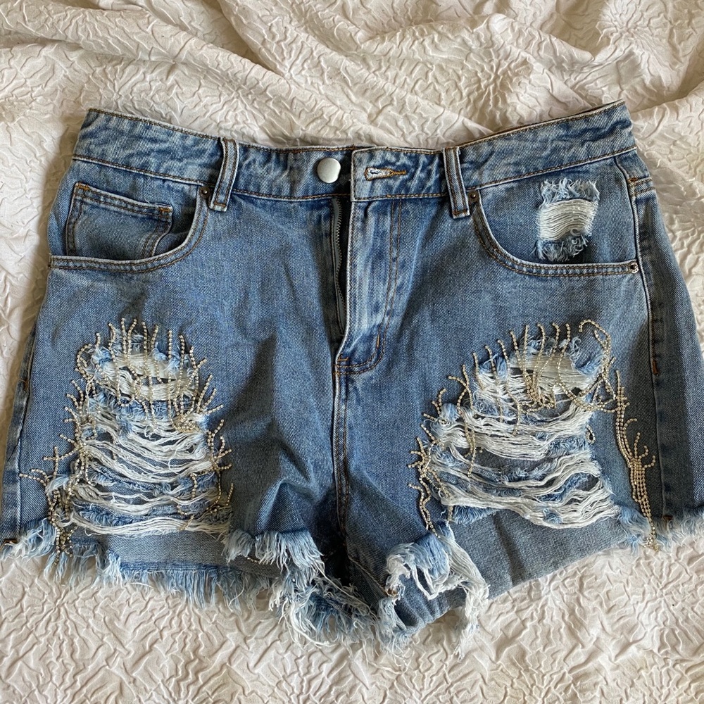 Bedazzled Jean Shorts
